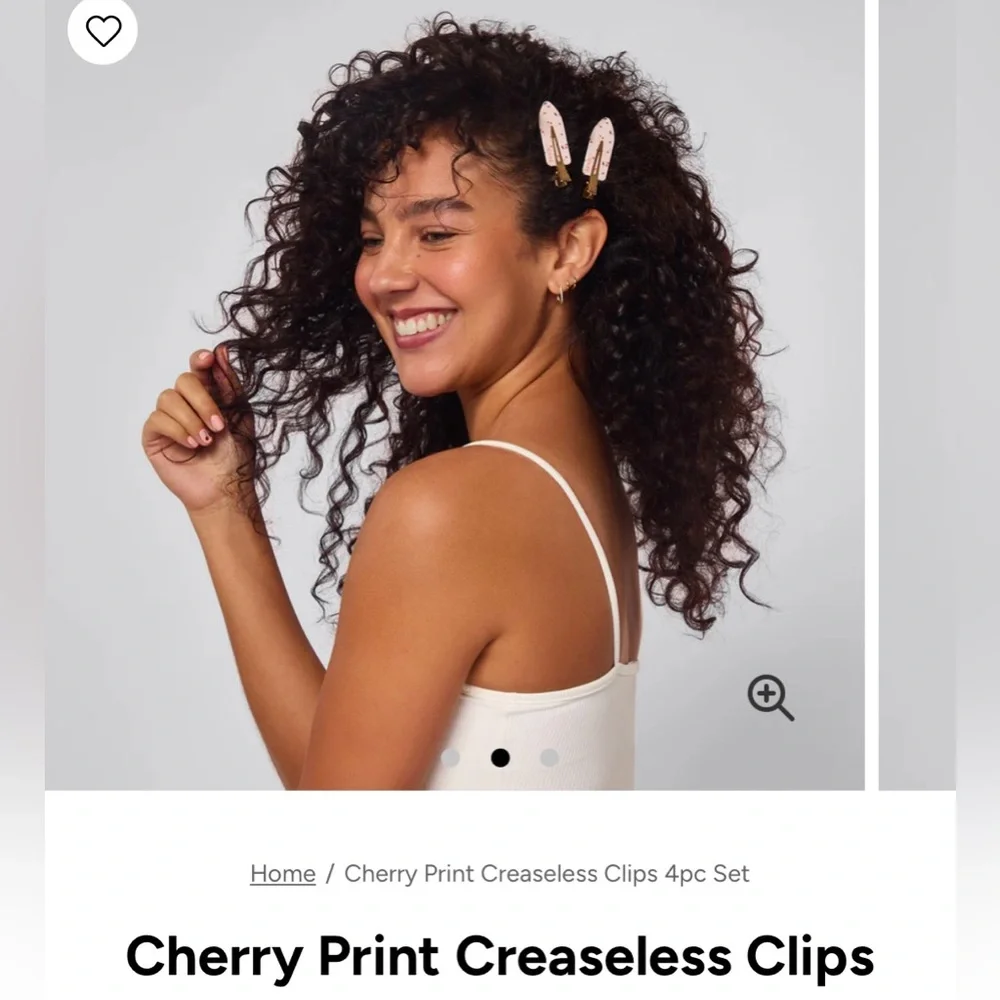 Kit*sch Cherry Print Creaseless Clips